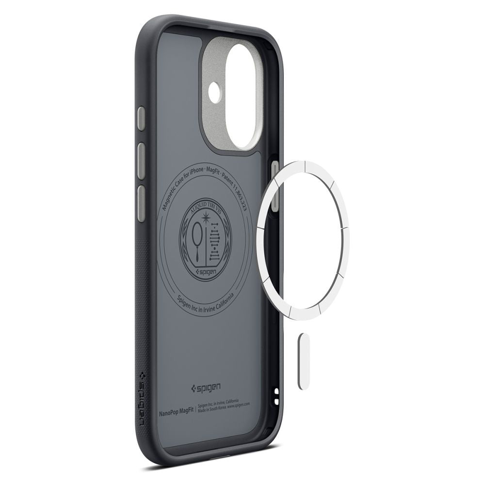 Custodia MagSafe per Apple iPhone 17, Spigen, Caseology Nano Pop, Nera ACS10366