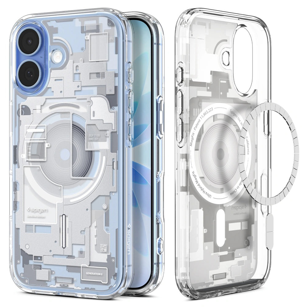MagSafe Case for Apple iPhone 17, Spigen, Ultra Hybrid Zero One, White ACS10385
