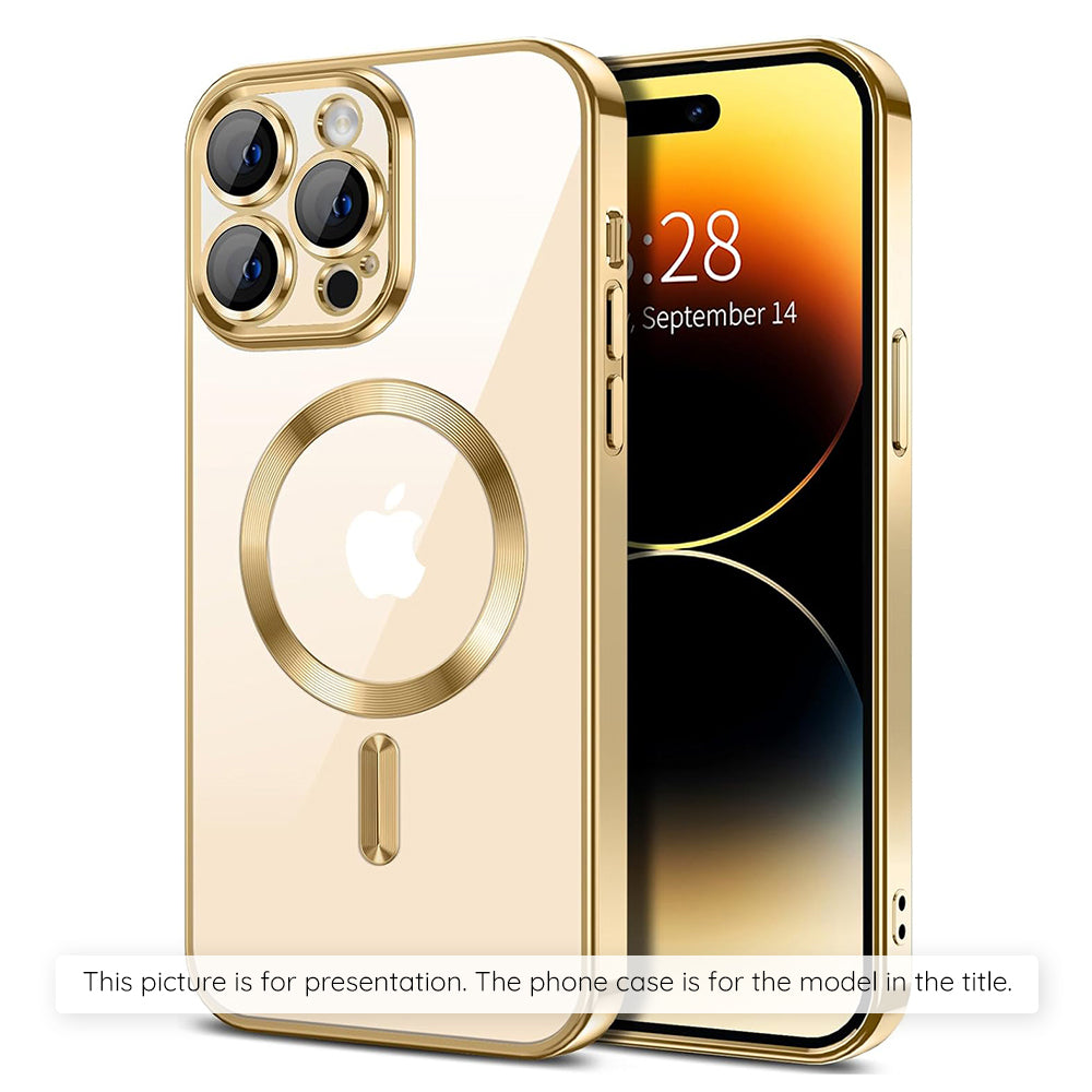 Custodia MagSafe per Apple iPhone 17, Techsuit, Luxury Crystal, Dorata
