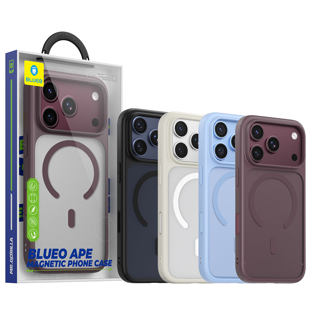 Custodia MagSafe per Apple iPhone 18 Pro / 17 Pro, Blueo, APE Anti-Drop, Grigio