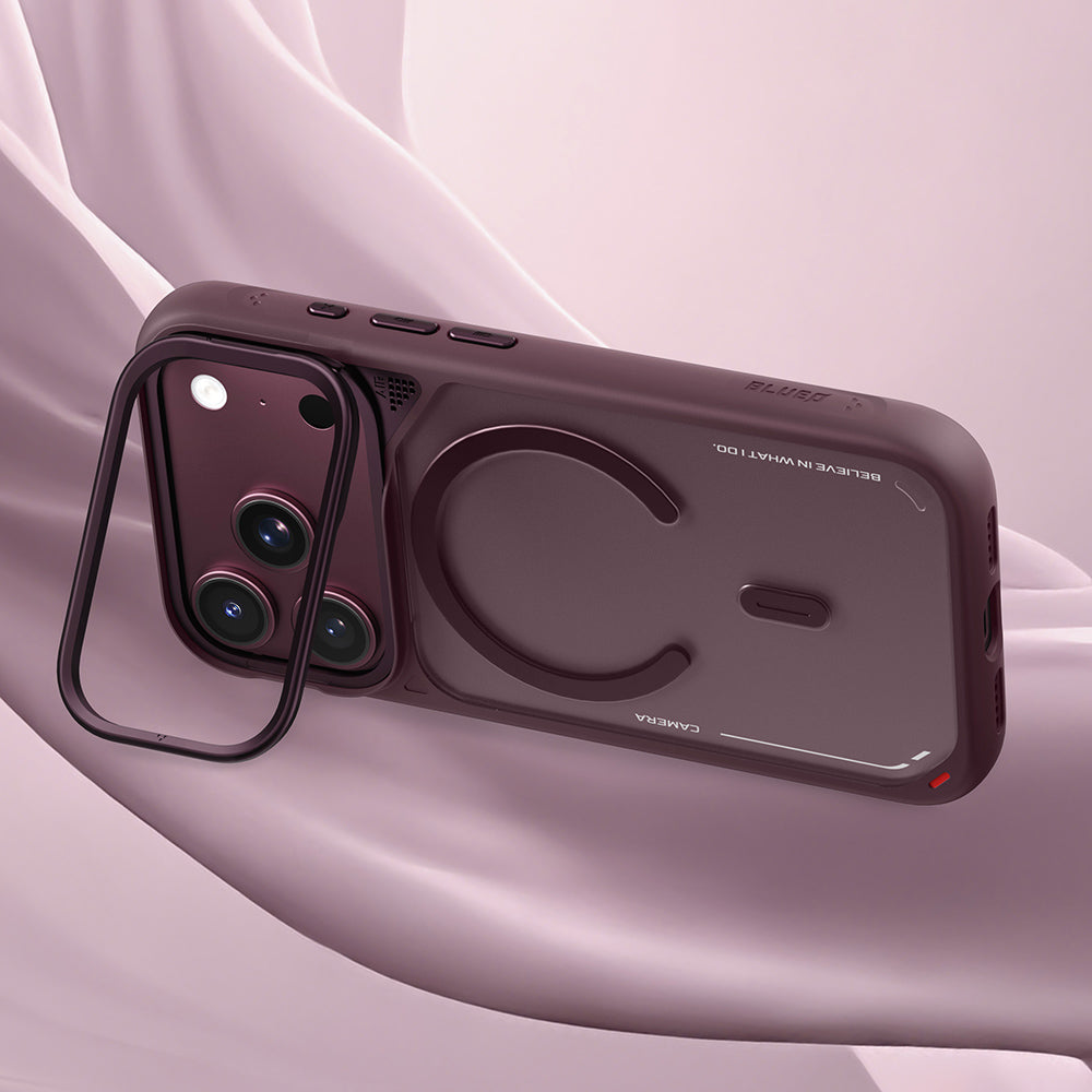Custodia MagSafe per Apple iPhone 18 Pro / 17 Pro, Blueo, supporto con dissipazione del calore, nera satinata