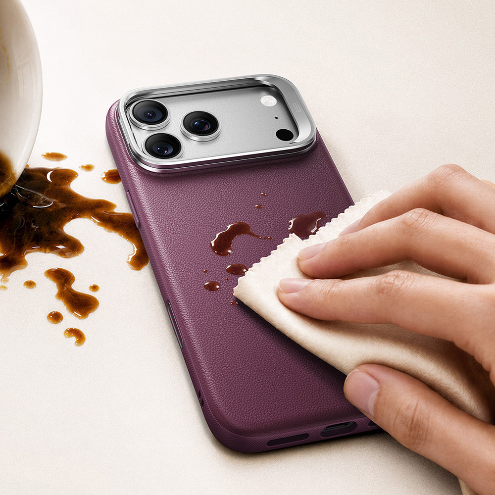 Custodia MagSafe per Apple iPhone 18 Pro / 17 Pro, ESR, Atelier con Supporto, Bordeaux Scuro Satinato