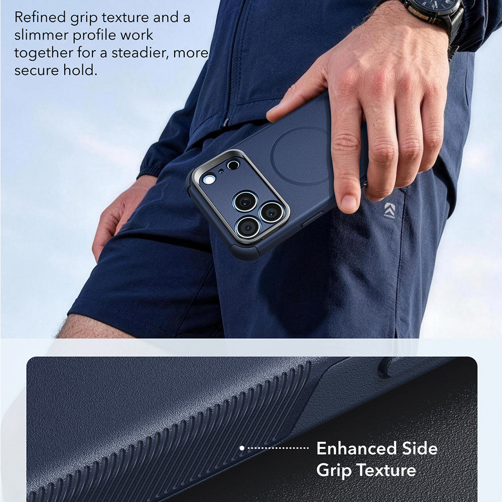 Custodia MagSafe per Apple iPhone 18 Pro / 17 Pro, ESR, Cyber Armor Kickstand, Blu
