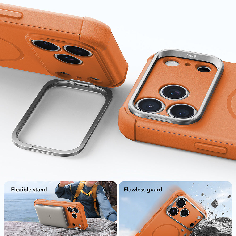 Custodia MagSafe per Apple iPhone 18 Pro / 17 Pro, ESR, Cyber Armor Kickstand, Arancione