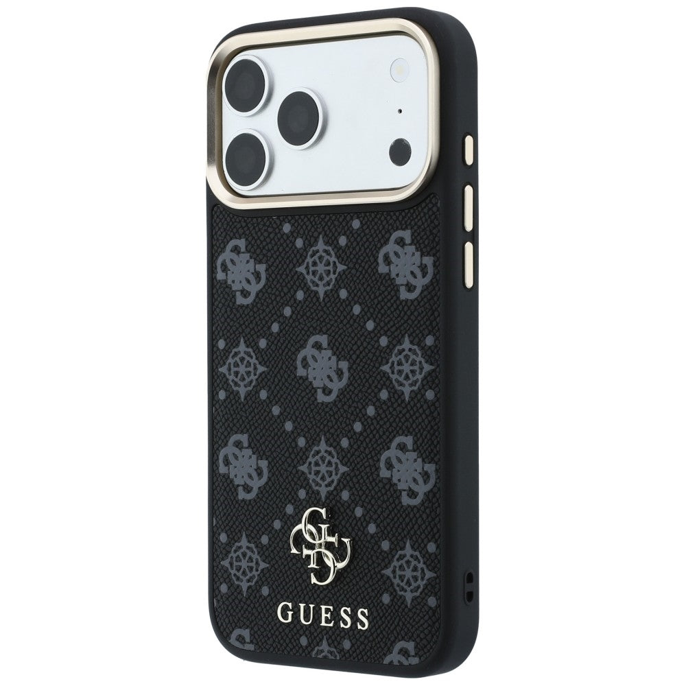 Custodia MagSafe per Apple iPhone 18 Pro / 17 Pro, Guess, Peony 4G Small Logo, Nera