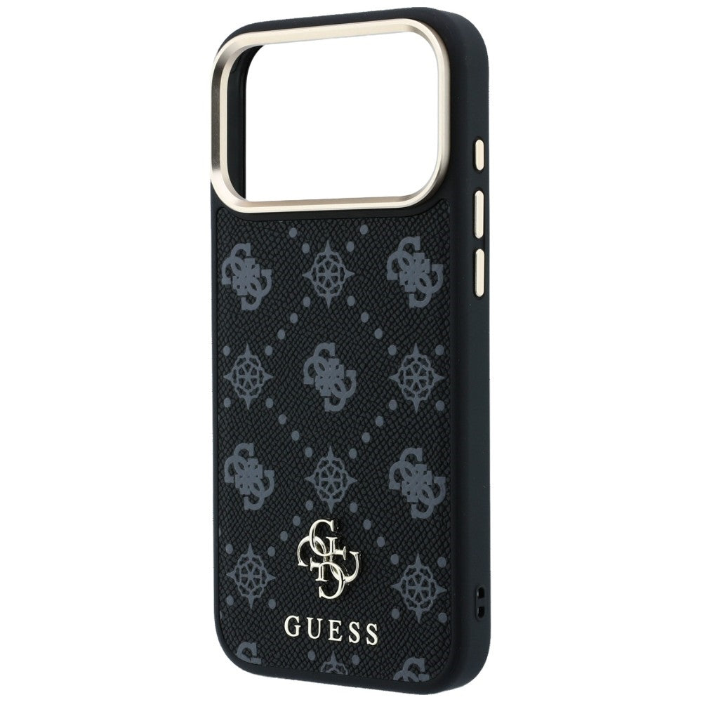 Custodia MagSafe per Apple iPhone 18 Pro / 17 Pro, Guess, Peony 4G Small Logo, Nera