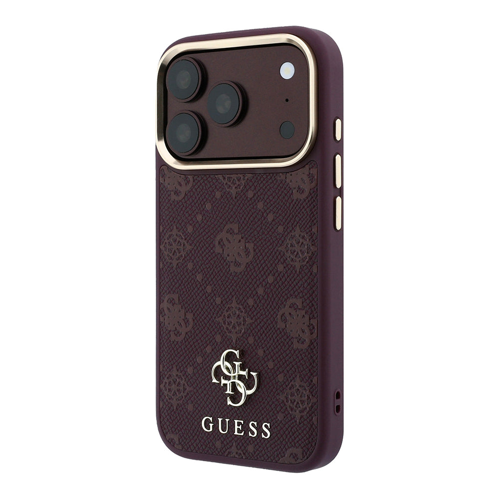 Custodia MagSafe per Apple iPhone 18 Pro / 17 Pro, Guess, Peony 4G Small Logo, Vinaccia