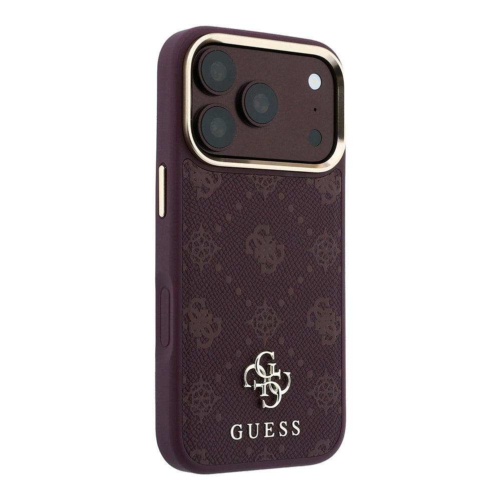 Custodia MagSafe per Apple iPhone 18 Pro / 17 Pro, Guess, Peony 4G Small Logo, Vinaccia
