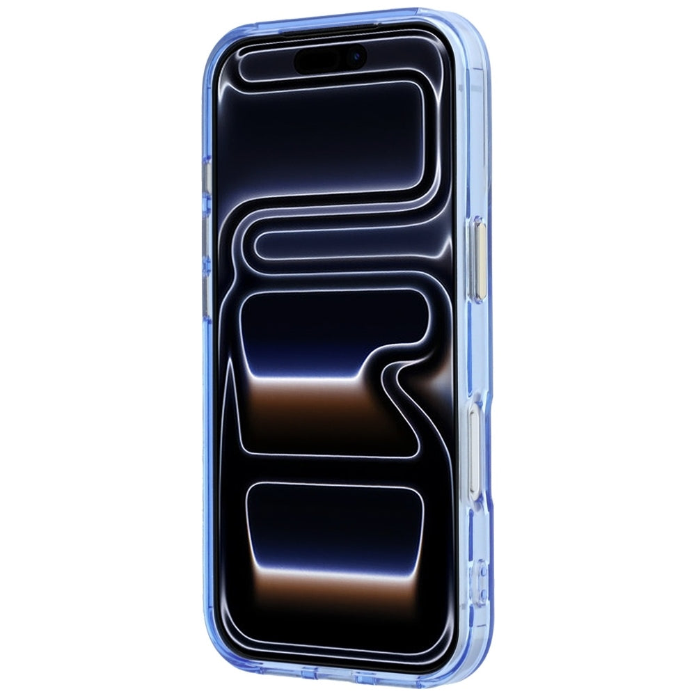 Custodia MagSafe per Apple iPhone 18 Pro / 17 Pro, Guess, Ring Stand Script Metal Logo, Blu