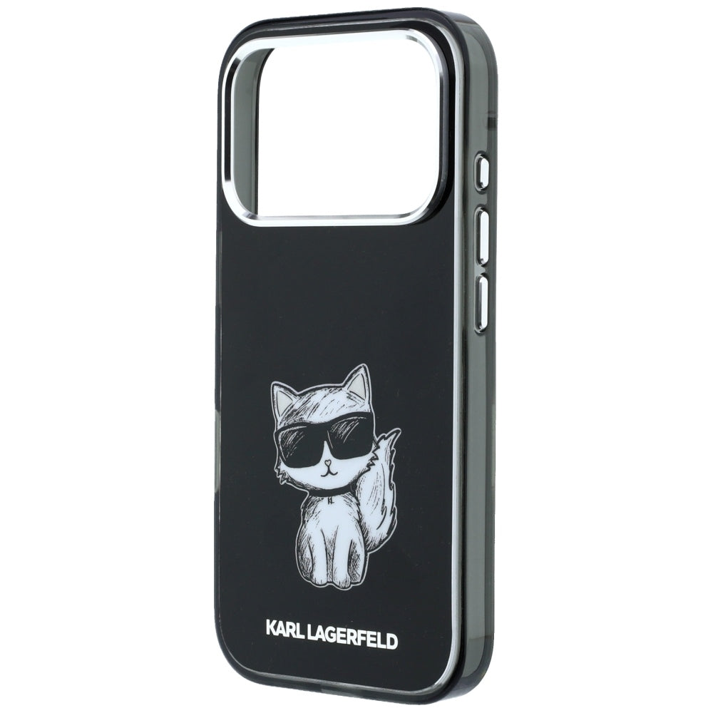 Custodia MagSafe per Apple iPhone 18 Pro / 17 Pro, Karl Lagerfeld, IML Choupette Body Sketch Print, Nera