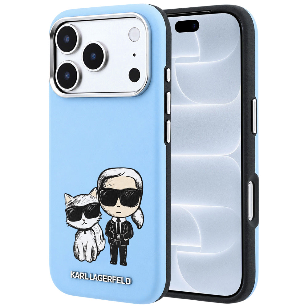 Custodia MagSafe per Apple iPhone 18 Pro / 17 Pro, Karl Lagerfeld, KC Bodies Sketch, Blu