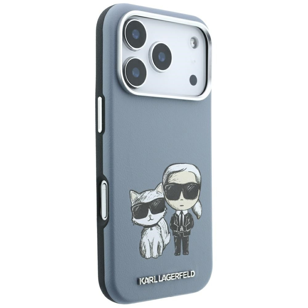 Custodia MagSafe per Apple iPhone 18 Pro / 17 Pro, Karl Lagerfeld, KC Bodies Sketch, Blu