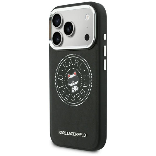 Custodia MagSafe per Apple iPhone 18 Pro / 17 Pro, Karl Lagerfeld, Point and Choupette Sketch, Nera