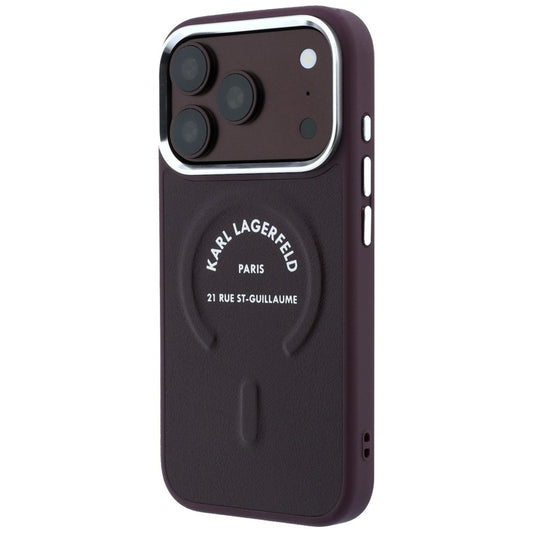 Custodia MagSafe per Apple iPhone 18 Pro / 17 Pro, Karl Lagerfeld, Anello Karl RSG Logo, Vinaccia