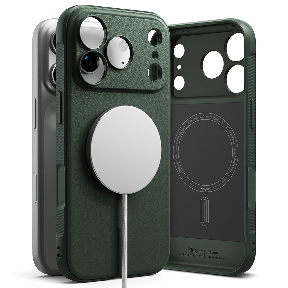 Custodia MagSafe per Apple iPhone 18 Pro / 17 Pro, Ringke, Onyx, Verde Scuro