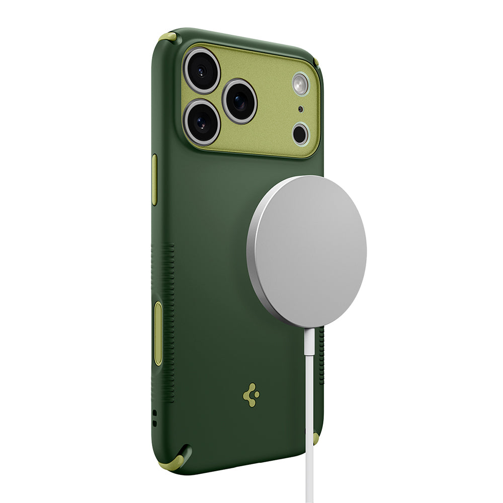 Custodia MagSafe per Apple iPhone 18 Pro / 17 Pro, Spigen, Caseology Nano Pop Hybrid, Verde ACS12176