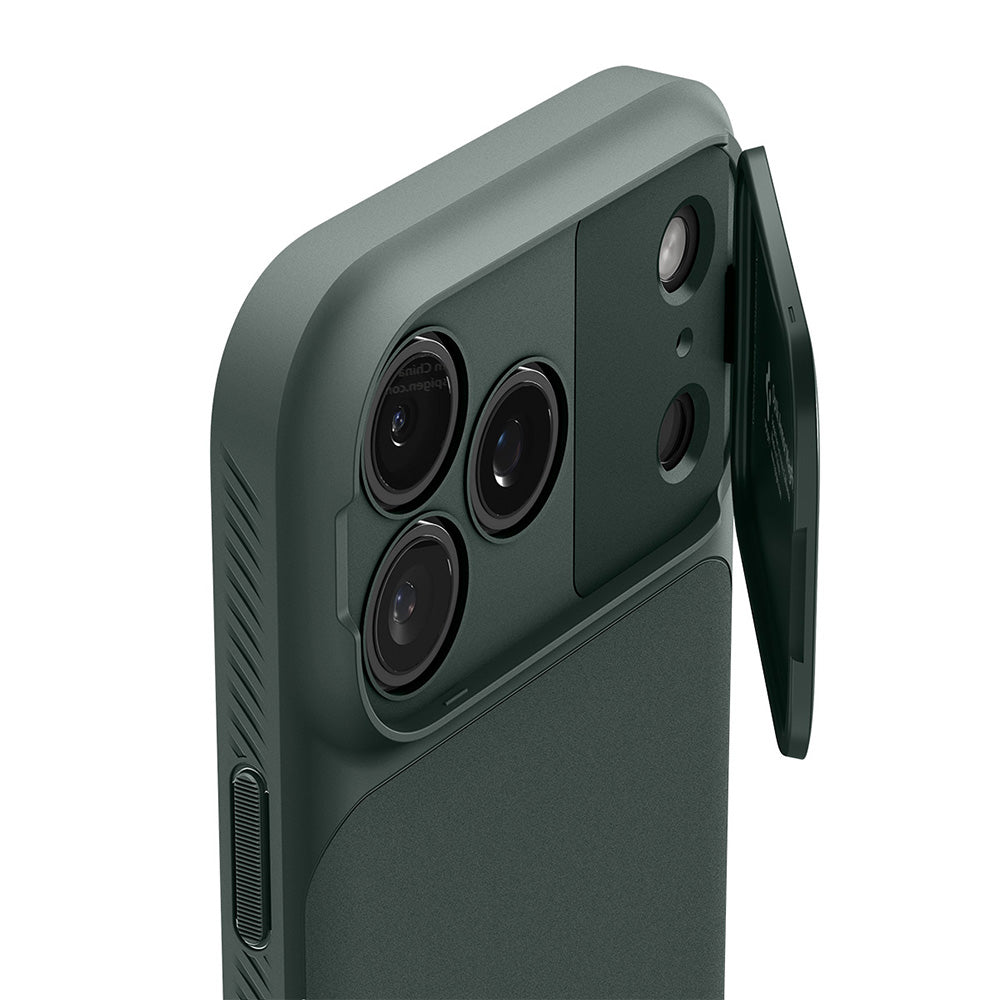 Custodia MagSafe per Apple iPhone 18 Pro / 17 Pro, Spigen, Optik Armor, Verde ACS09954
