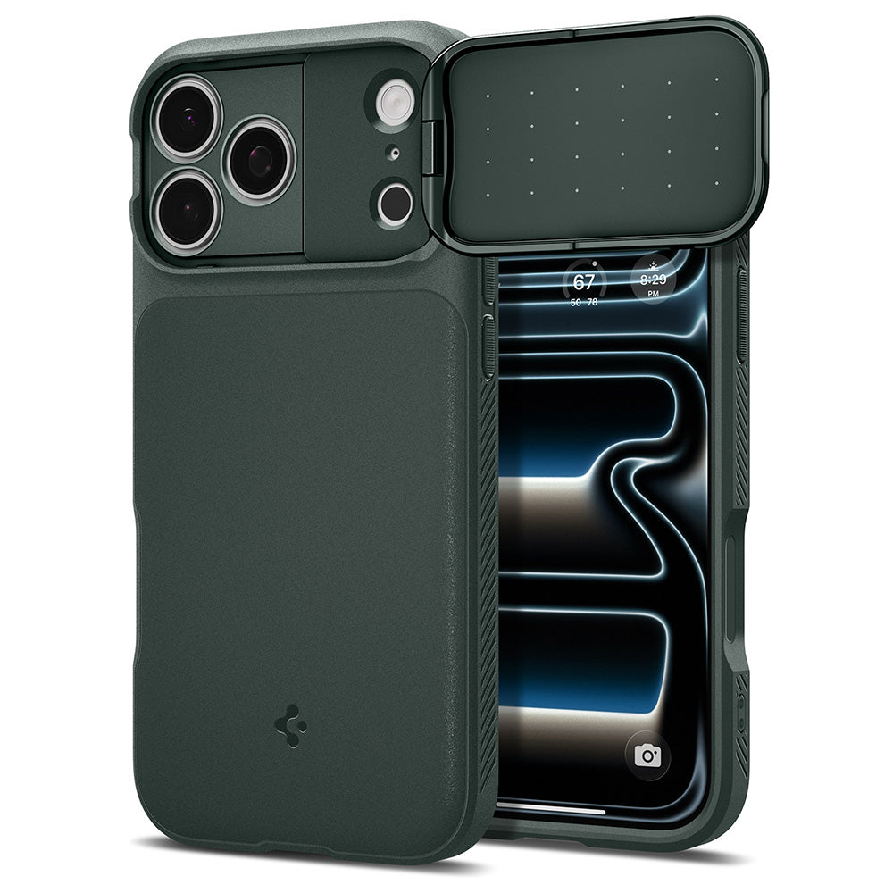 Custodia MagSafe per Apple iPhone 18 Pro / 17 Pro, Spigen, Optik Armor, Verde ACS09954