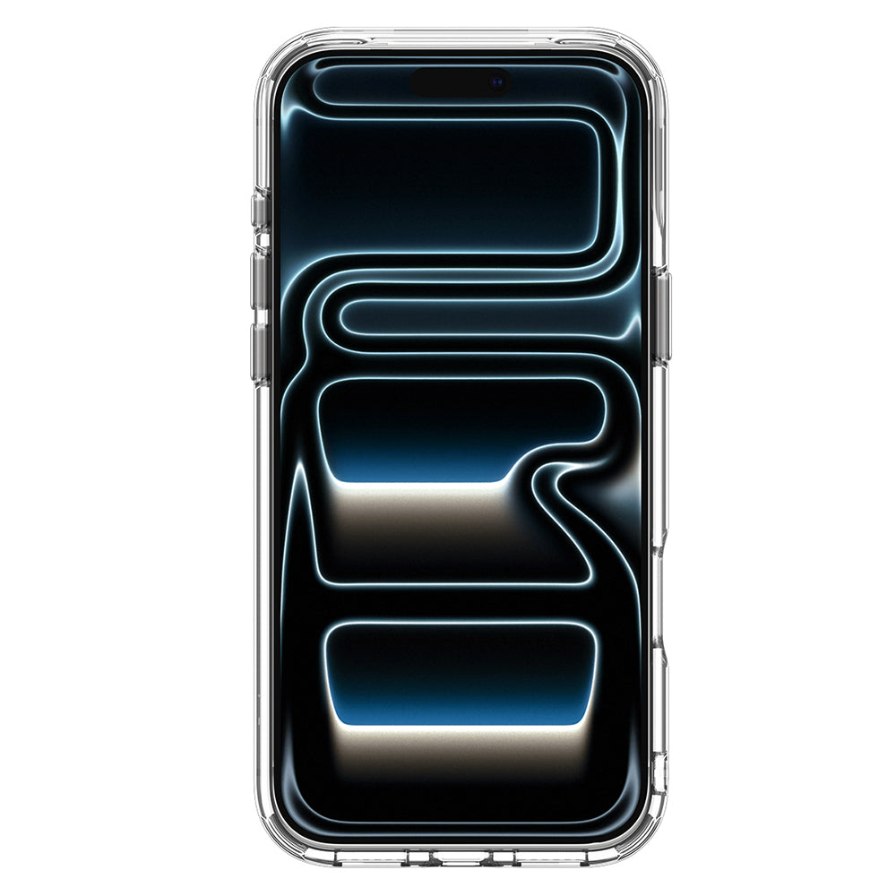 Custodia MagSafe per Apple iPhone 18 Pro / 17 Pro, Spigen, Ultra Hybrid Optik S, Argento Trasparente ACS11921