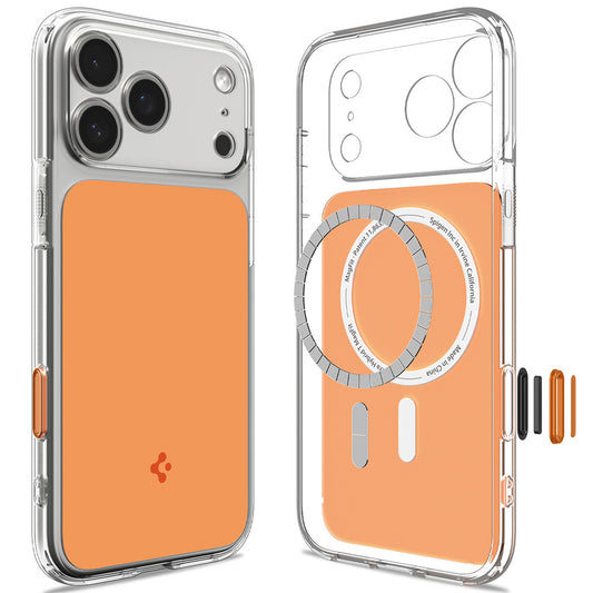Custodia MagSafe per Apple iPhone 18 Pro / 17 Pro, Spigen, Ultra Hybrid T, Arancione ACS12170