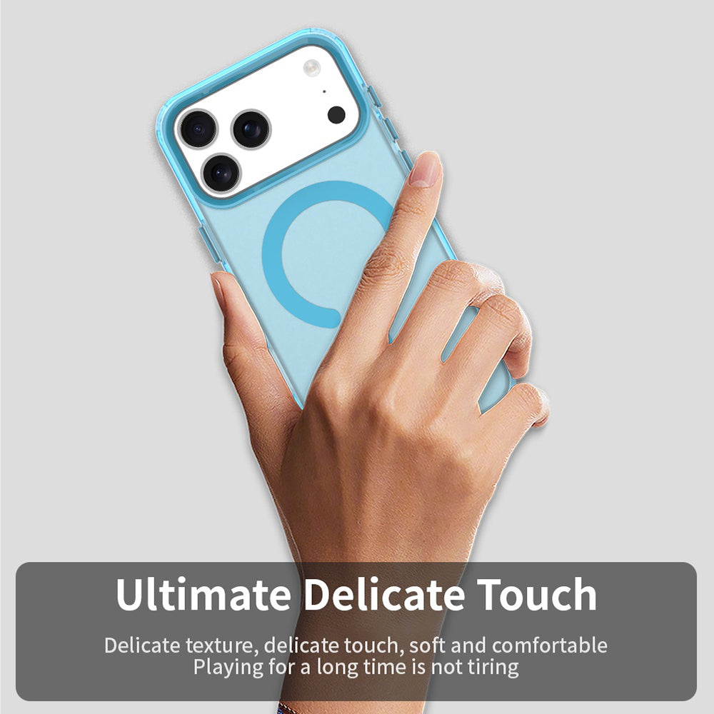 Custodia MagSafe per Apple iPhone 18 Pro / 17 Pro, Techsuit, CandyCase, Blu