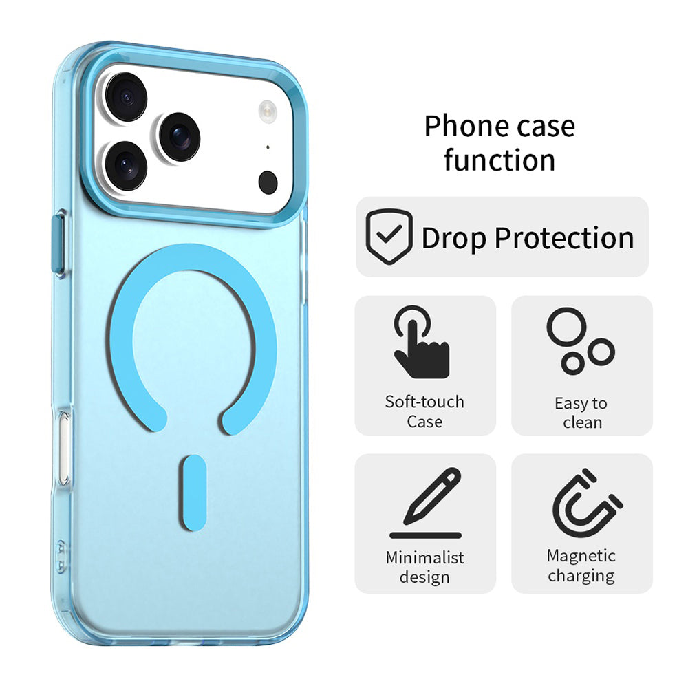 Custodia MagSafe per Apple iPhone 18 Pro / 17 Pro, Techsuit, CandyCase, Blu