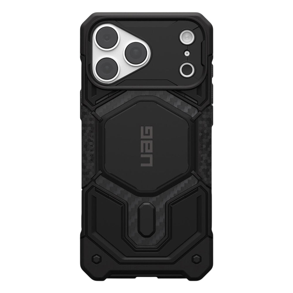 Custodia MagSafe per Apple iPhone 18 Pro / 17 Pro, Urban Armor Gear, Monarch Pro Carbon, Nera