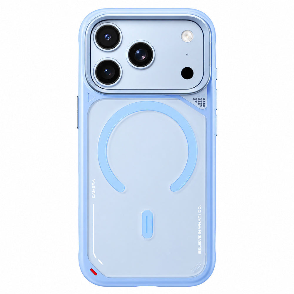 Custodia MagSafe per Apple iPhone 18 Pro Max / 17 Pro Max, Blueo, supporto con dissipazione del calore, blu satinato