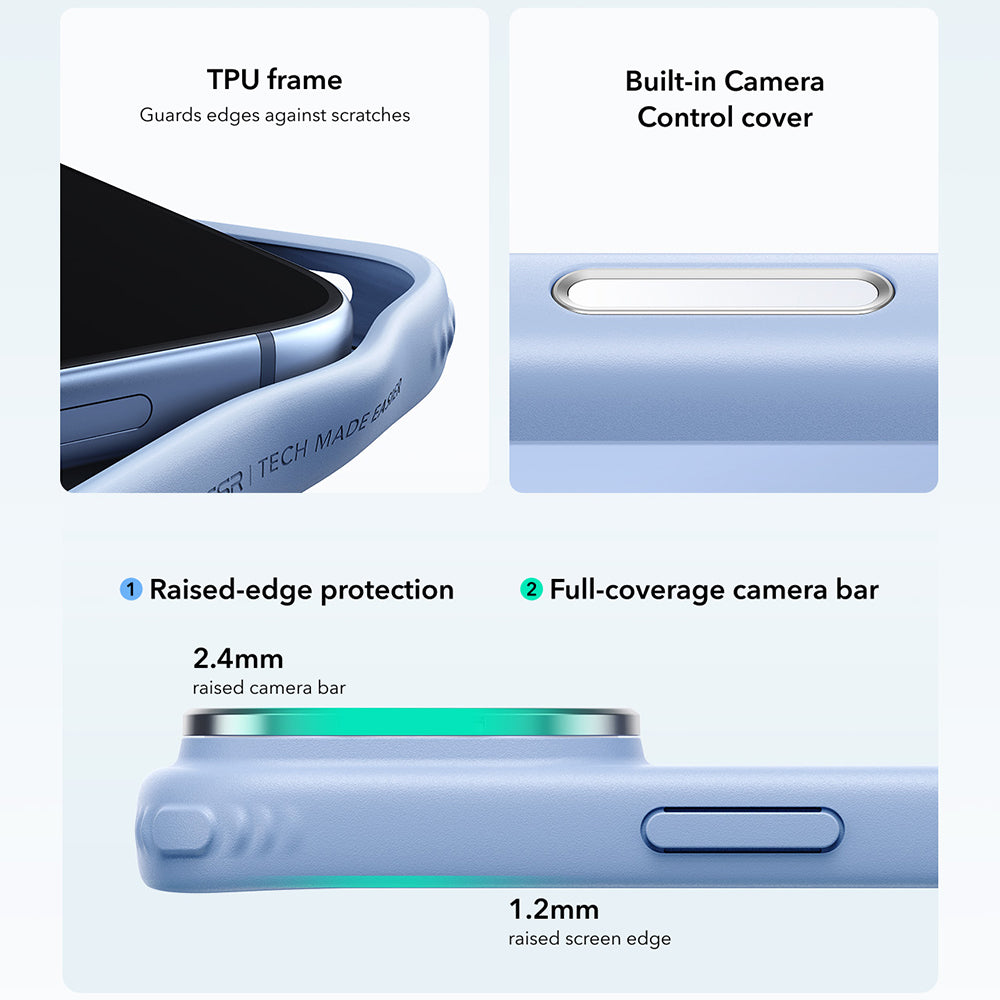 Custodia MagSafe per Apple iPhone 18 Pro Max / 17 Pro Max, ESR, Classic Hybrid Kickstand, Blu Satinato