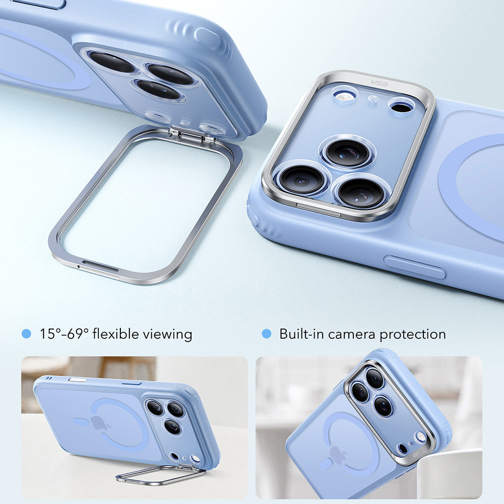 Custodia MagSafe per Apple iPhone 18 Pro Max / 17 Pro Max, ESR, Classic Hybrid Kickstand, Blu Satinato