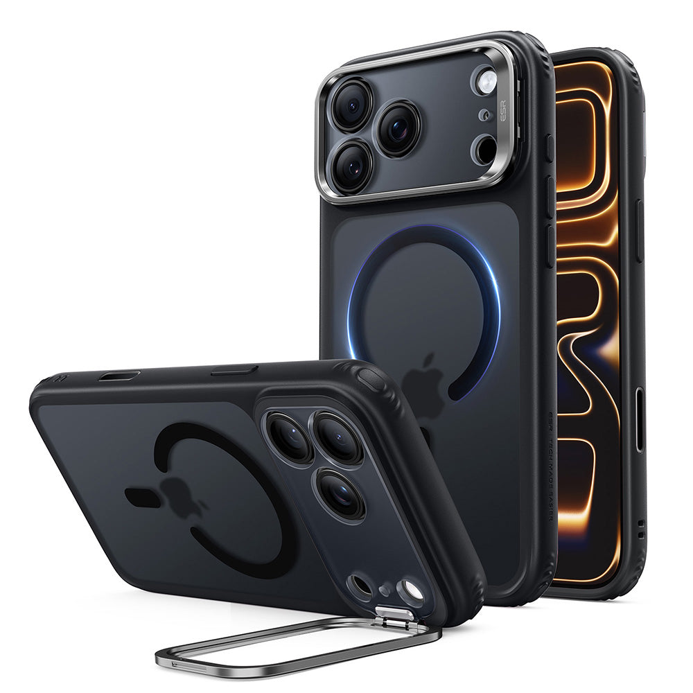 Custodia MagSafe per Apple iPhone 18 Pro Max / 17 Pro Max, ESR, Classic Hybrid Kickstand, Nera Satinata