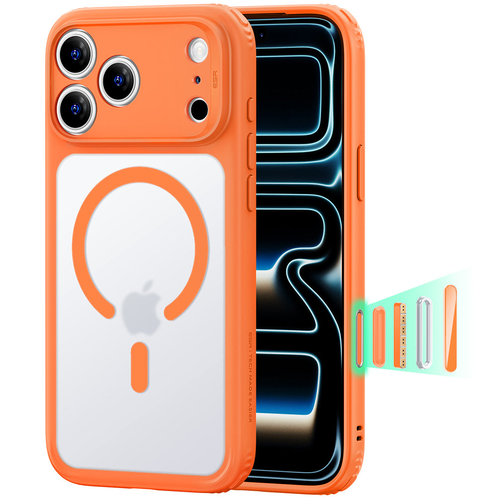 Custodia MagSafe per Apple iPhone 18 Pro Max / 17 Pro Max, ESR, Classic Hybrid, Arancione Satinato