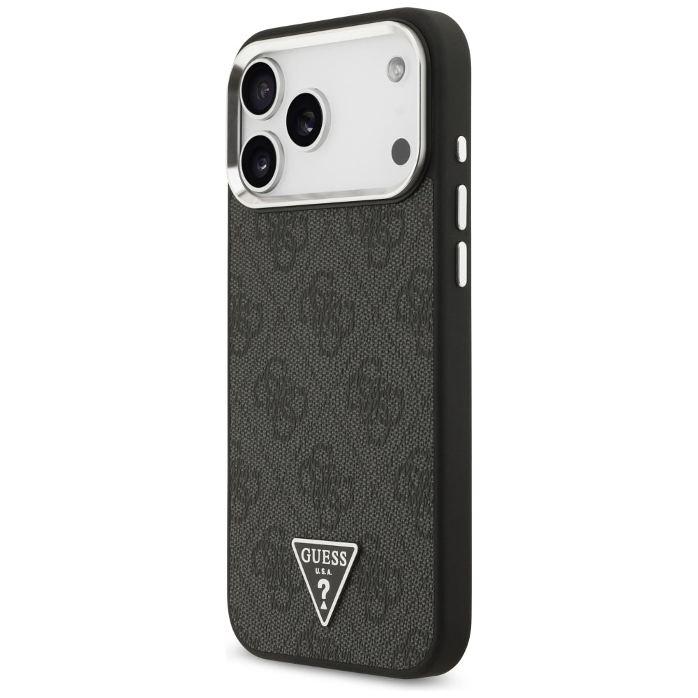 Custodia MagSafe per Apple iPhone 18 Pro Max / 17 Pro Max, Guess, Logo Triangolo 4G, Nera