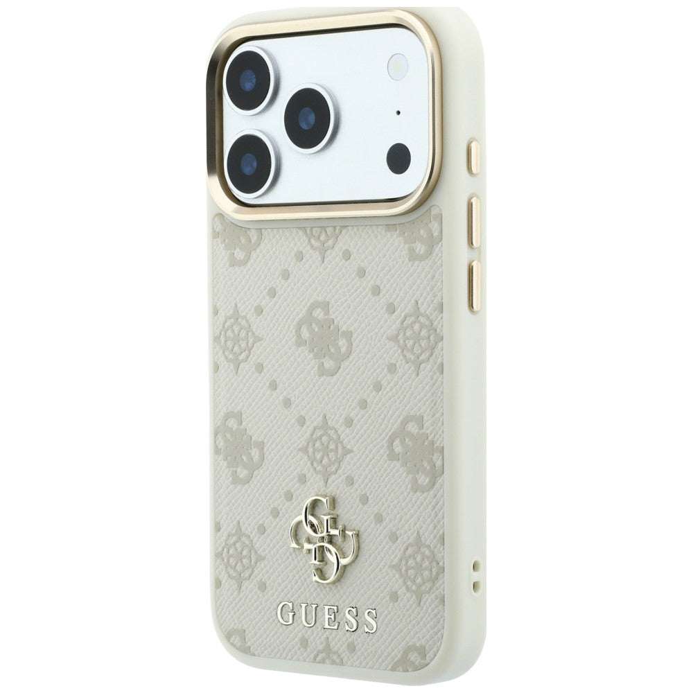 Custodia MagSafe per Apple iPhone 18 Pro Max / 17 Pro Max, Guess, Peony 4G Small Logo, Beige