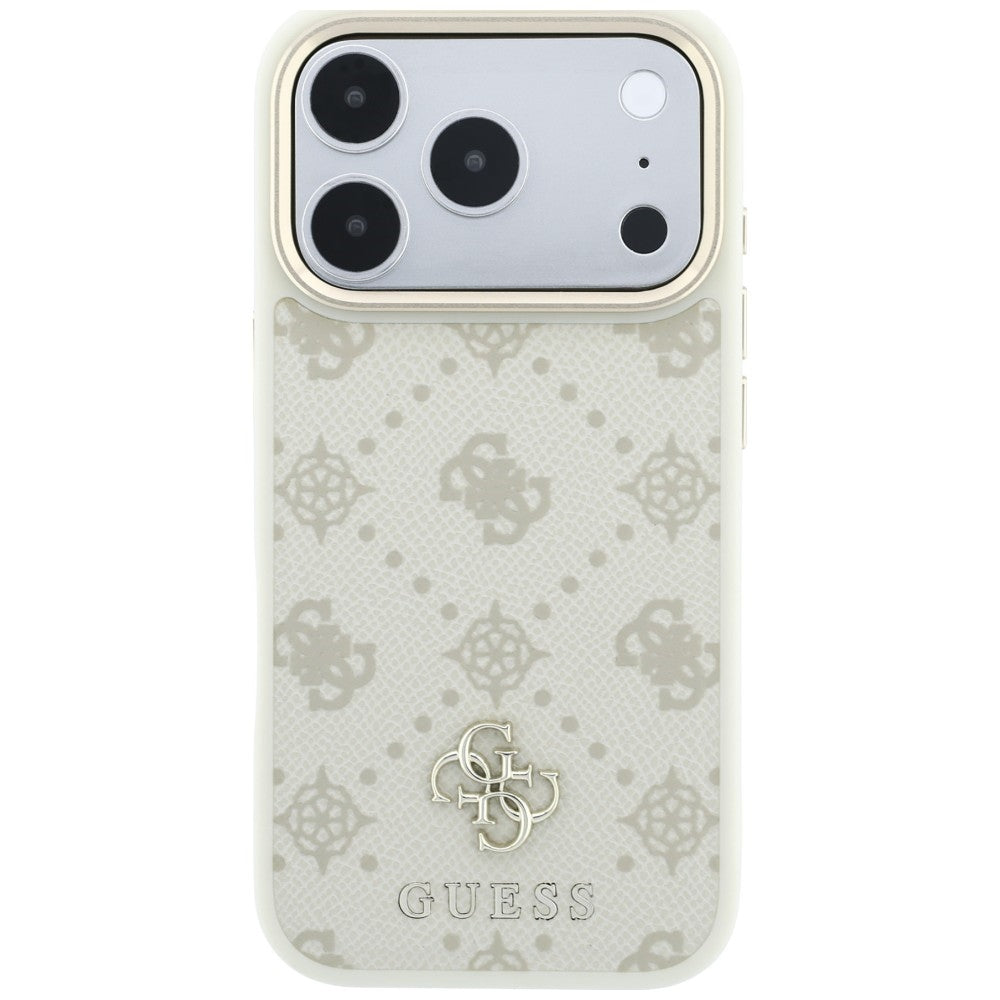 Custodia MagSafe per Apple iPhone 18 Pro Max / 17 Pro Max, Guess, Peony 4G Small Logo, Beige
