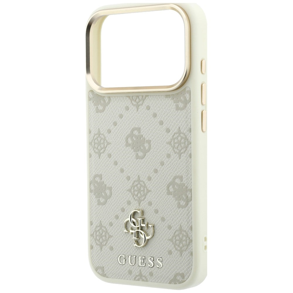 Custodia MagSafe per Apple iPhone 18 Pro Max / 17 Pro Max, Guess, Peony 4G Small Logo, Beige