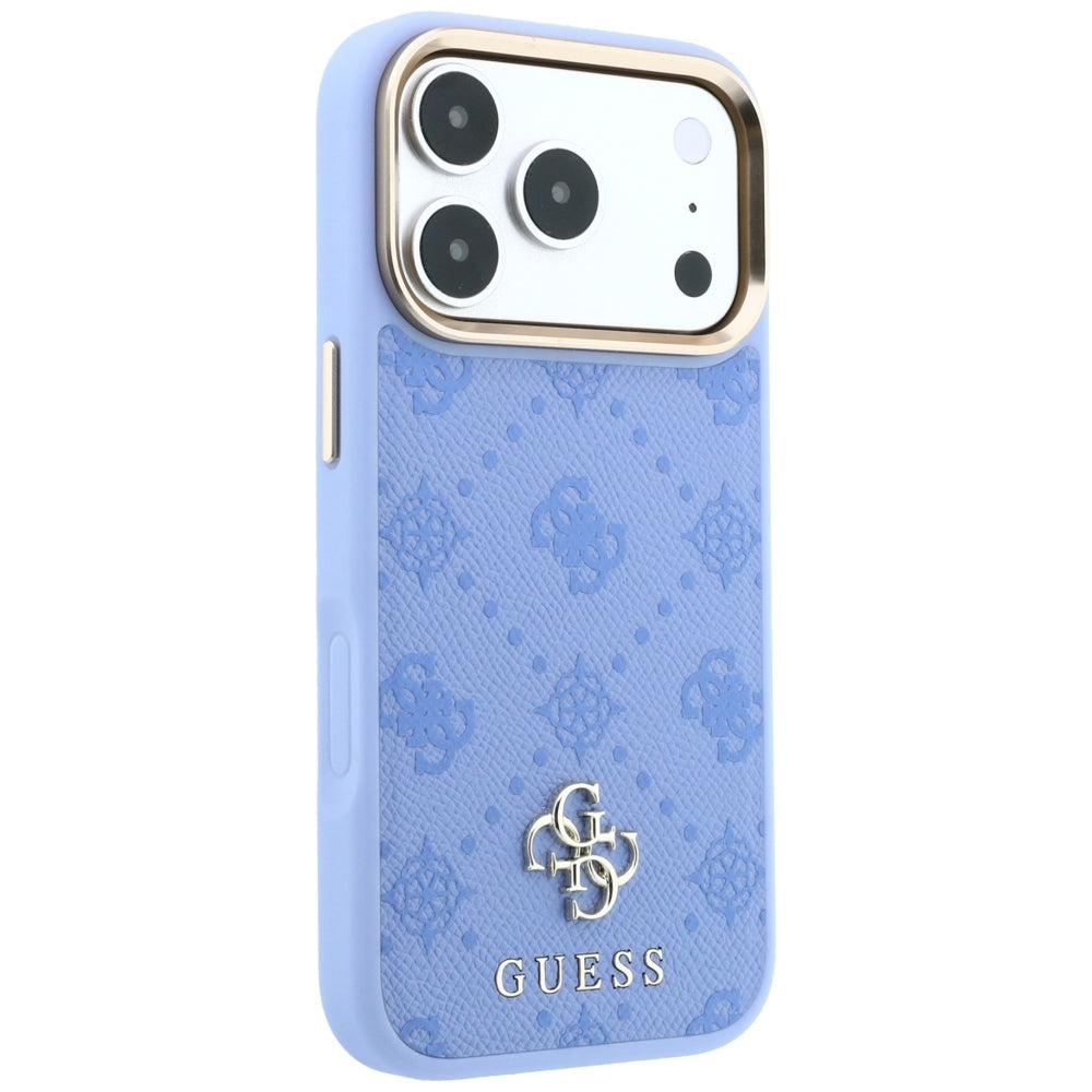 Custodia MagSafe per Apple iPhone 18 Pro Max / 17 Pro Max, Guess, Peony 4G Small Logo, Blu