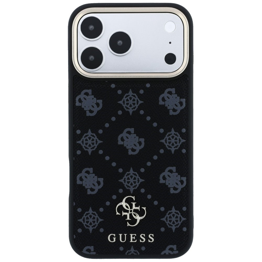 Custodia MagSafe per Apple iPhone 18 Pro Max / 17 Pro Max, Guess, Peony 4G Small Logo, Nera