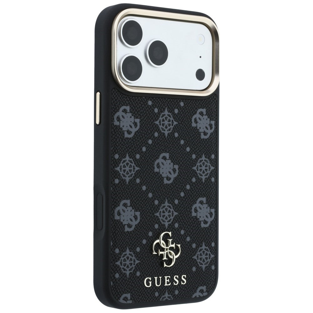 Custodia MagSafe per Apple iPhone 18 Pro Max / 17 Pro Max, Guess, Peony 4G Small Logo, Nera