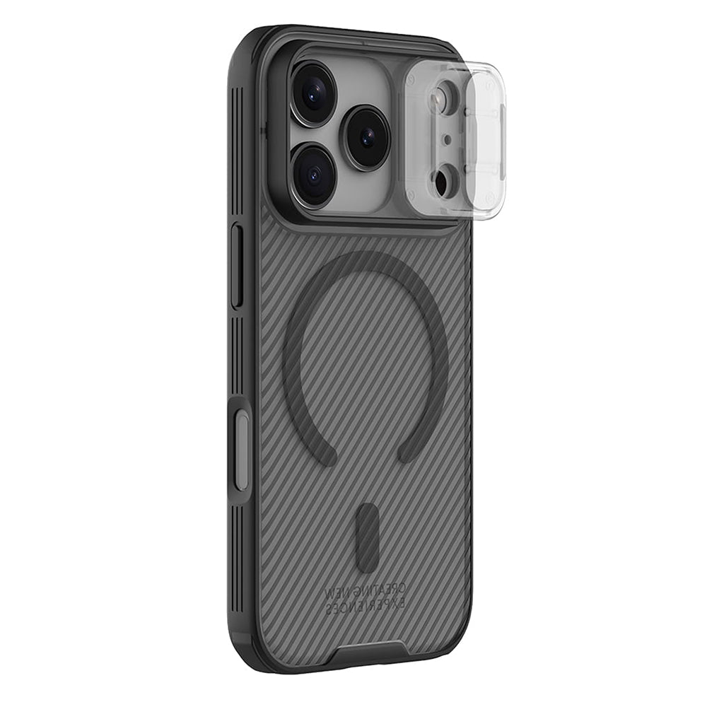 Custodia MagSafe per Apple iPhone 18 Pro Max / 17 Pro Max, Nillkin, CamShield Pro, Nero Trasparente