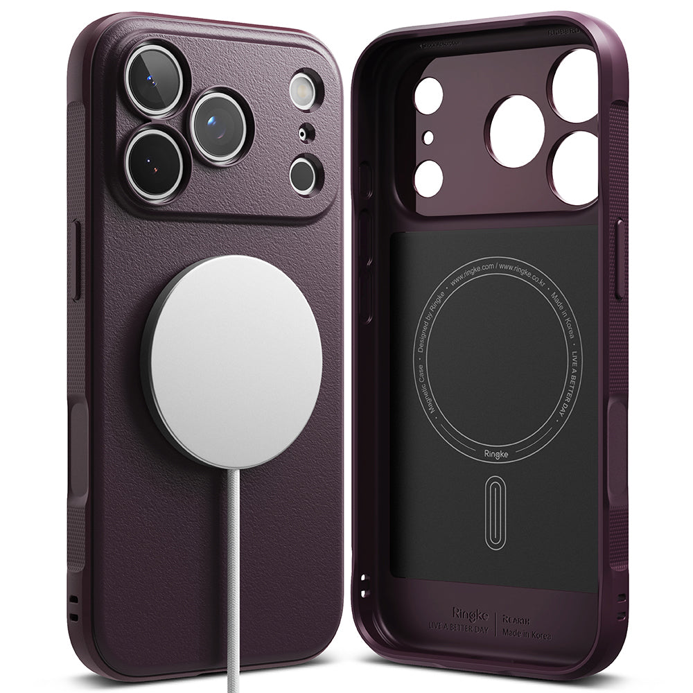 Custodia MagSafe per Apple iPhone 18 Pro Max / 17 Pro Max, Ringke, Onyx, bordeaux scuro