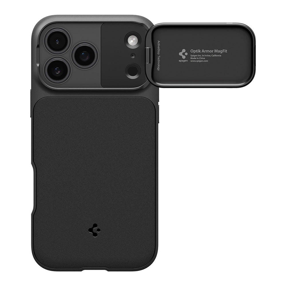 MagSafe Case for Apple iPhone 18 Pro Max / 17 Pro Max, Spigen, Optik Armor, Black ACS09900