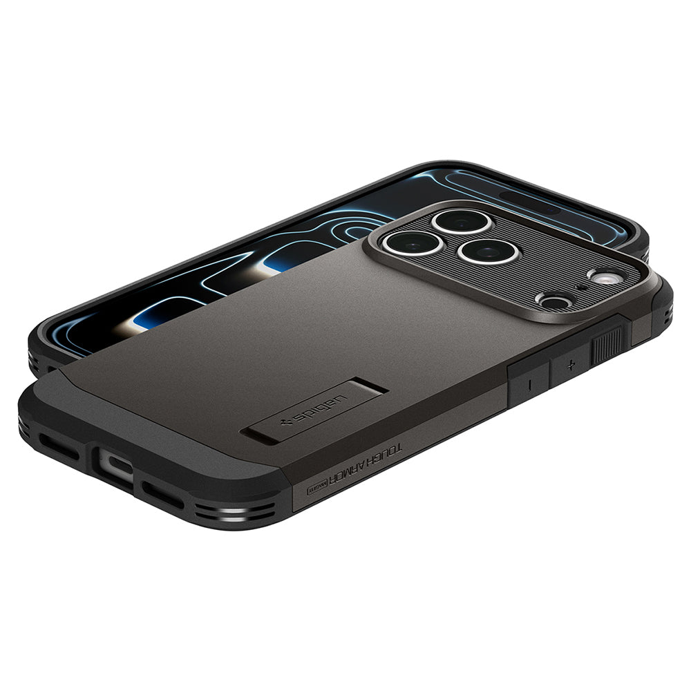 Custodia MagSafe per Apple iPhone 18 Pro Max / 17 Pro Max, Spigen, Tough Armor T, Grigio ACS12137