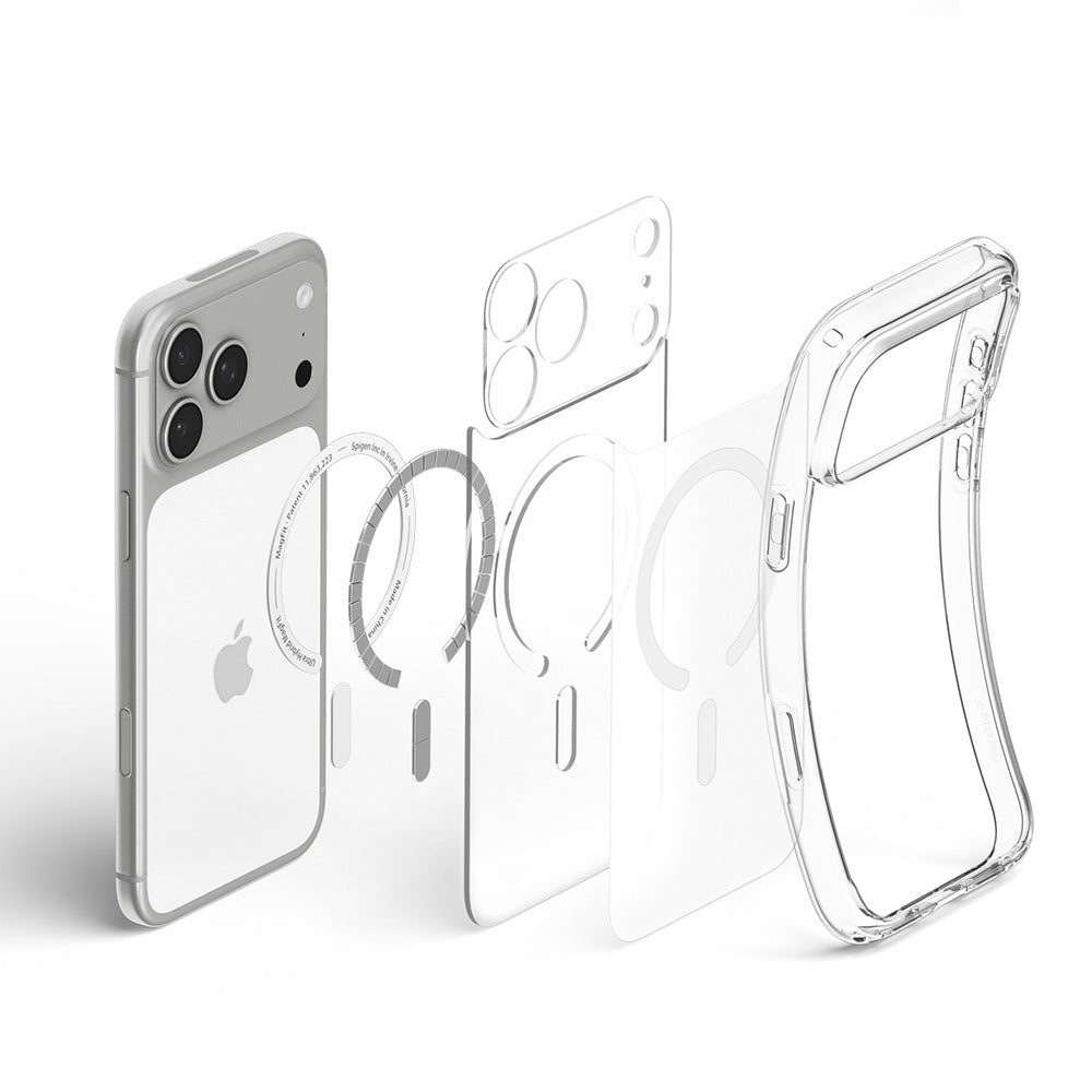 Custodia MagSafe per Apple iPhone 18 Pro Max / 17 Pro Max, Spigen, Ultra Hybrid, Bianco Satinato ACS12124