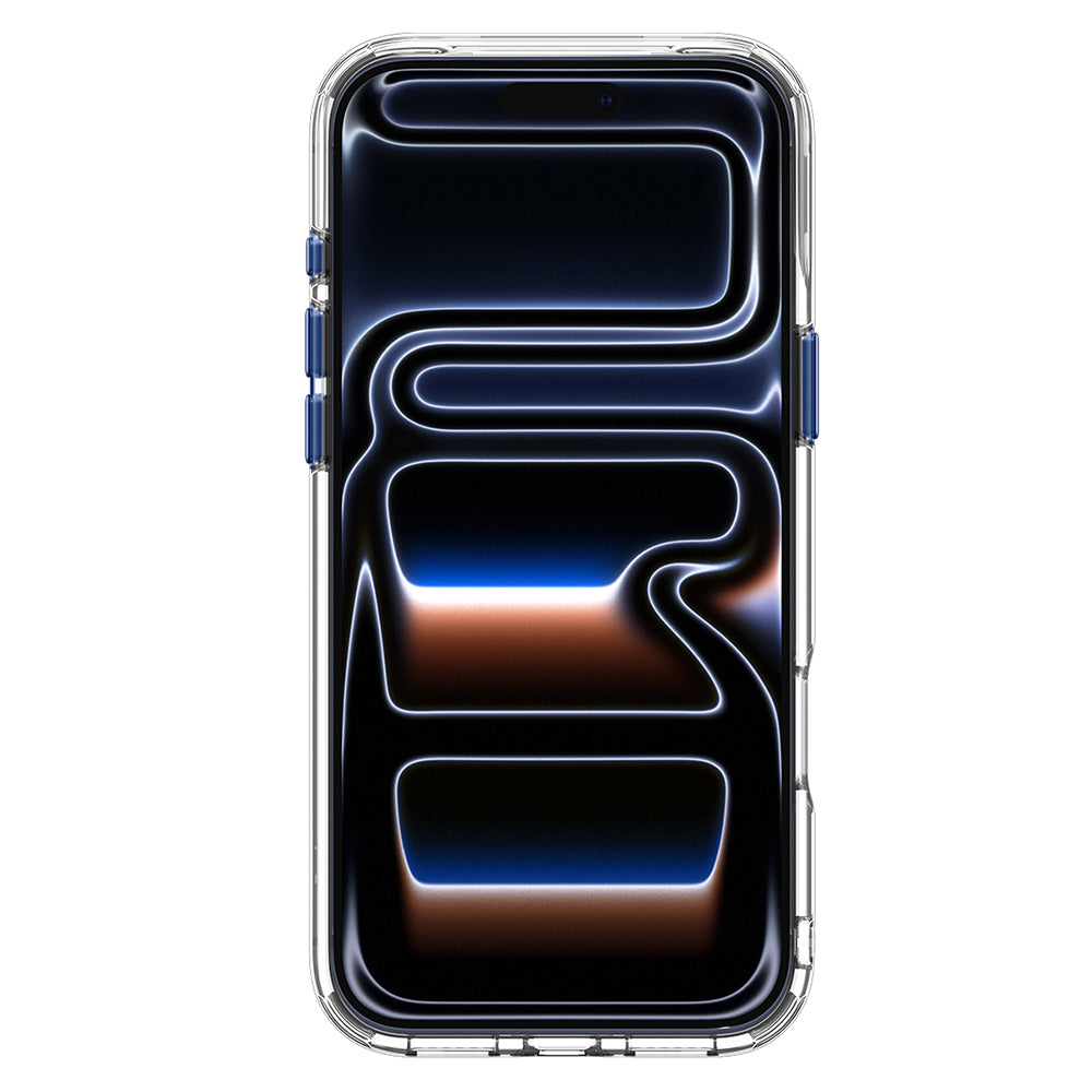 Custodia MagSafe per Apple iPhone 18 Pro Max / 17 Pro Max, Spigen, Ultra Hybrid Optik S, Trasparente Blu Navy ACS11909