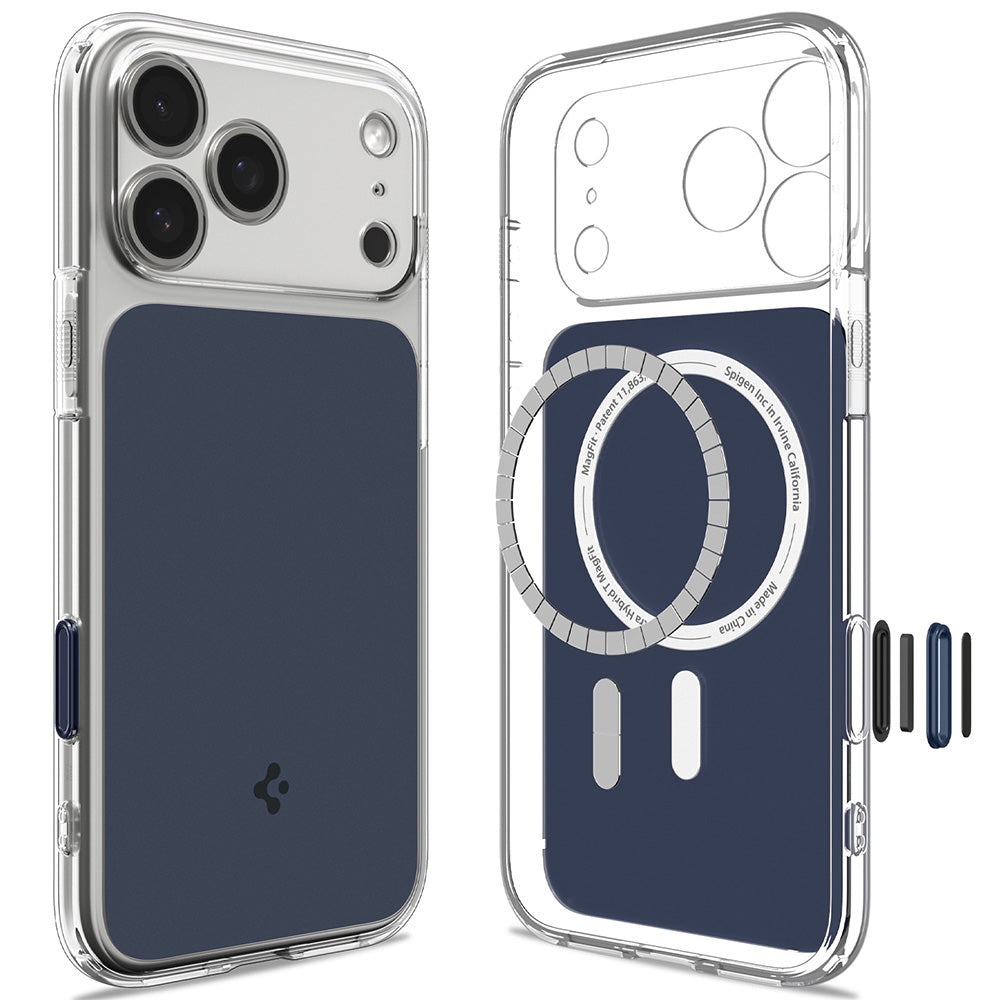 Custodia MagSafe per Apple iPhone 18 Pro Max / 17 Pro Max, Spigen, Ultra Hybrid T, Blu Opaco ACS12135