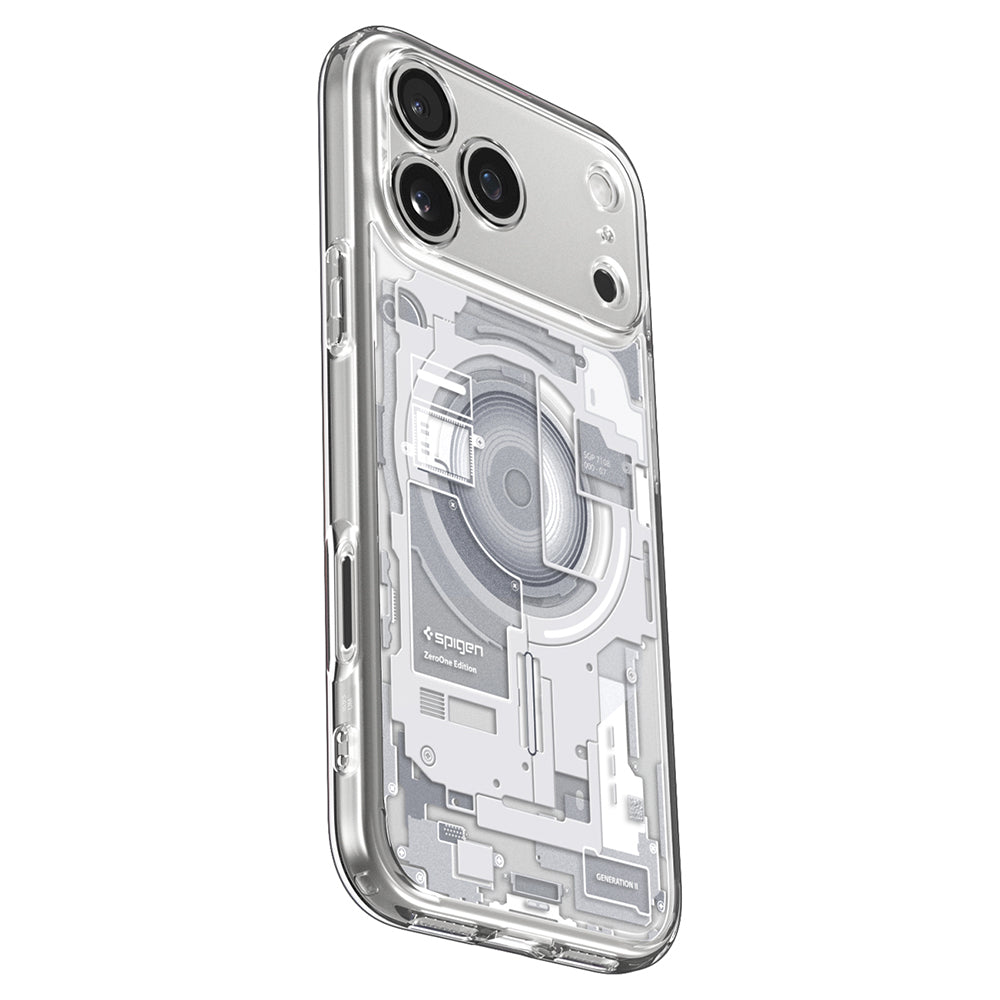 Custodia MagSafe per Apple iPhone 18 Pro Max / 17 Pro Max, Spigen, Ultra Hybrid Zero One, Bianca ACS12126