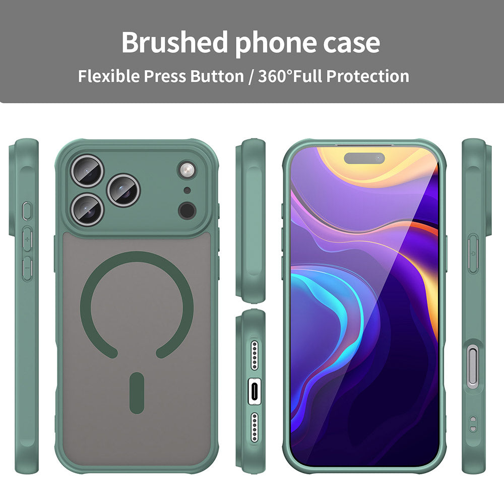 Custodia MagSafe per Apple iPhone 18 Pro Max / 17 Pro Max, Techsuit, HaloFrost II, Verde