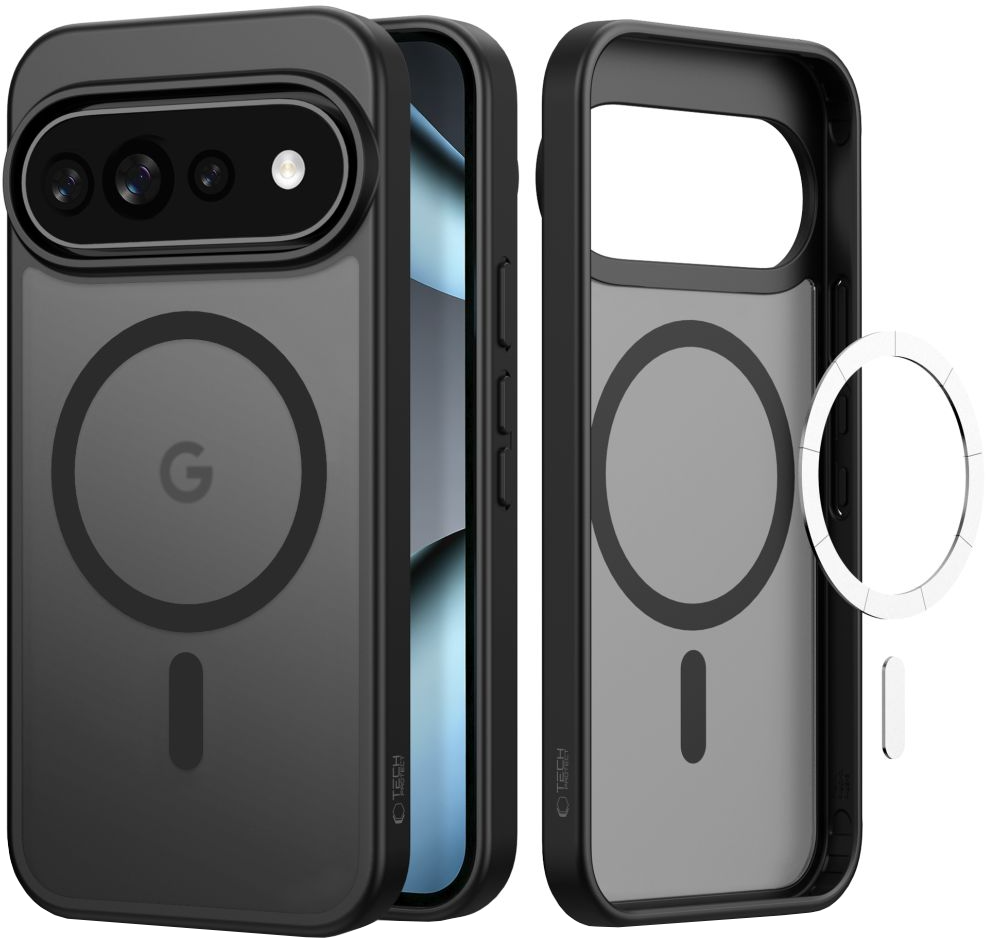 Custodia MagSafe per Google Pixel 11 Pro XL / 10 Pro XL / 9 Pro XL, Tech-Protect, Magmat, Nero Opaco