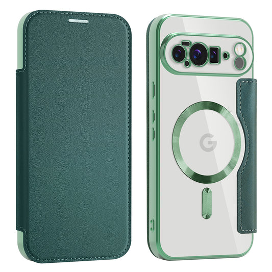 Custodia MagSafe per Google Pixel 10 Pro XL, Techsuit, SmartMag Book, Verde